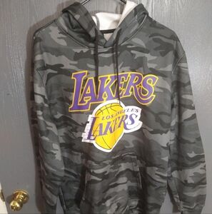 NBA L.A. Lakers camouflage hoodie basketball Adult size Lg
